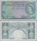 British Caribbean Territories: Currency Board of the British Caribbean Territories 5 Dollars 1st January 1961, P.9c with a tiny dint upper and lower l...