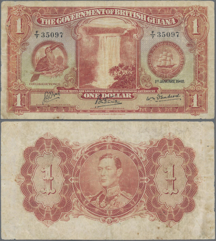 British Guiana: Government of British Guiana 1 Dollar 1st January 1942, P.12c, s...