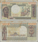 Cameroon: Banque des États de l'Afrique Centrale - République Unie du Cameroun, 10.000 Francs ND(1974-81), P.18b, larger stains and small tear at uppe...