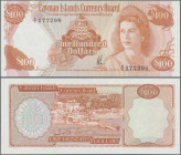 Cayman Islands: Cayman Islands Currency Board 100 Dollars L.1974 with signature Johnson, P.11 in UNC condition. Great note and hard to get on the mark...