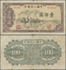 China: Peoples Bank of China, second series 1949, 100 Yuan, P.836, genuine note from an old collection, margin split, tiny holes at center and a few s...