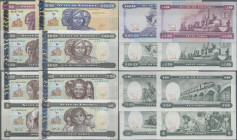 Eritrea: State of Eritrea, lot with 8 banknotes, with 1, 5, 10, 20, 50, 100 Nakfa 1997 (P.1-6, UNC) and 50 and 100 Nakfa 2004 (P.7, 8, UNC). (8 pcs.)...