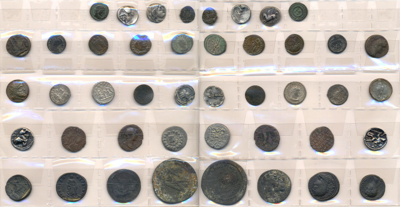 Antike: Lot 22 nicht näher bestimmten Münzen, darunter auch Nachprägungen. Bitte...