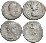 Tiberius (14 - 37): Denar, auch als Zinsgroschen (Tribute penny) bekannt. Kopf mit Lorbeerkranz nach rechts / Livia als Iustitia sitzt mit Zepter u. Z...