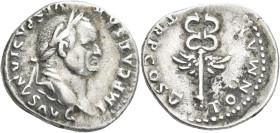 Vespasian (69 - 79): AR-Denar, 3,39 g, Kampmann 20.56, Cohen 362, mit altem handgeschriebenem Beschreibungszettel, vorzüglich.
 [differenzbesteuert]