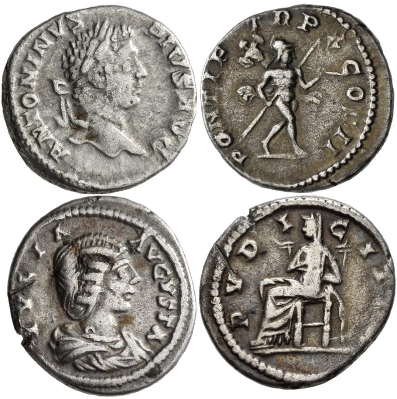 Iulia Domna (+ 217 n.Chr.): Iulia Domna +217: AR-Denar, PVDICITIA, 3,37 g, Kampm...