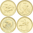 Australien: Discover Australia: 5 x 5 AUD 2008, je 1/25 OZ 999/1000 Gold aus der Serie mit hübschen Tiermotiven in Originaletui.
 [zzgl. 0 % MwSt.]