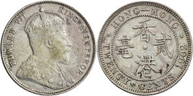 Hong Kong: Edward VII. 1901-1910: 20 Cents 1902. KM# 14. Sehr schön.
 [differenzbesteuert]
