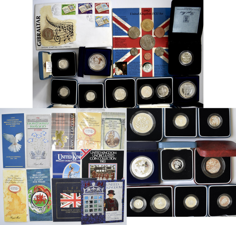 Großbritannien: Sammlung diverser Gedenkmünzen aus England. Dabei Pfundmünzen in...