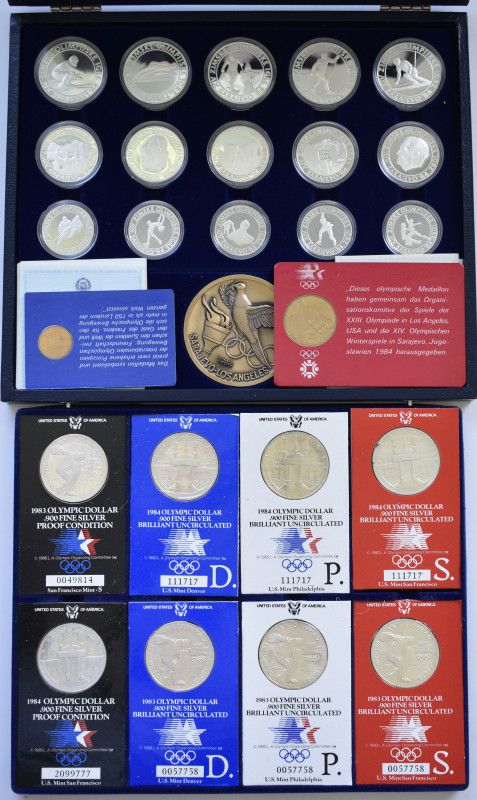 Jugoslawien: Olympische Spiele Sarajewo + Los Angeles 1984: 5 x 100, 5 x 250 sow...