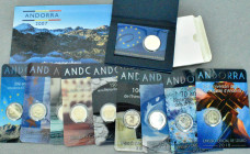 Andorra: Kleines Lot mit 10 x 2 Euro Gedenkmünzen (davon 1x PP) und einen Satz 2007 (Diner).
 [differenzbesteuert]