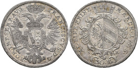 Altdeutschland und RDR bis 1800: Nürnberg: 30 Kreuzer 1765 mit Titel Franz I. 6,97 g. Kellner 355, Slg. Erlanger 718. Selten in dieser Erhaltung, vorz...