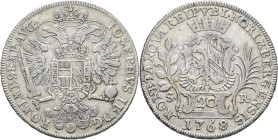 Altdeutschland und RDR bis 1800: Nürnberg: 20 Kreuzer 1768 S R. Mit Titel Joseph II. 6,62 g. Kellner 360, Slg. Erlanger 777. Fast vorzüglich.
 [diffe...