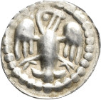 Altdeutschland und RDR bis 1800: Rottweil, Anonym 1230 - 1250: Brakteat, 0,36 g, Stilisierter Adler mit ausgebreiteten Schwingen nach rechts. Fast vor...