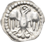 Altdeutschland und RDR bis 1800: Rottweil, Anonym 1230 - 1250: Brakteat, 0,45 g, Stilisierter Adler mit ausgebreiteten Schwingen nach rechts. Fast vor...