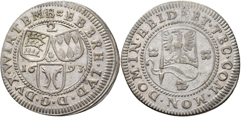 Altdeutschland und RDR bis 1800: Württemberg, Eberhard Ludwig 1693-1733: 2 Kreuz...