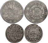 Altdeutschland und RDR bis 1800: Württemberg, kleines Lot 6 Stück, dabei 4 Kreuzer 1702, 1/48 Thaler 1775 + 1779, 1 Kreuzer 1698 + 1723 sowie ½ Kreuze...