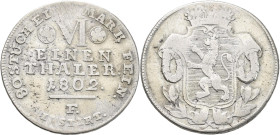 Hessen-Kassel: Wilhelm IX. 1785-1803: 1/6 Taler 1802 F. Schütz 2183, AKS -, KM# 542. Fast sehr schön.
 [differenzbesteuert]