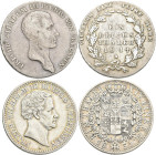 Preußen: Friedrich Wilhelm III. 1797-1840: Reichstaler 1814, AKS 11, Jaeger 33, dazu noch Taler 1831, AKSS 17, Jaeger 62. Beide sehr schön, Lot 2 Stüc...