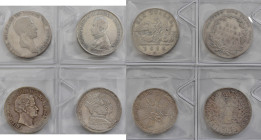 Preußen: Kleines Lot mit 4 Taler, dabei: Reichstaler 1815 A (AKS 11), Taler 1818 A (AKS 13), Taler 1831 (AKS 17) und Krönungstaler 1861 (AKS 78). Sehr...