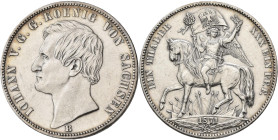 Sachsen: Johann 1854-1873: Taler 1871 (Siegestaler), auf den Sieg über Frankreich, AKS 159, Thun 351, Kahnt 473. Kleine Kratzer, sonst vorzüglich.
 [...