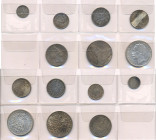 Deutsches Kaiserreich: Lot 7 Münzen, dabei 20 Pfennig 1873 B (J. 5), ½ Mark 1907 J (J. 16), 1 Mark 1875 + 1881, 2 Mark 1876 aus Bayern (J. 41) sowie 2...