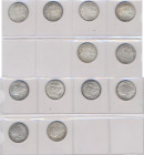 Baden: Kleine Serie 2 Mark Münzen mit Friedrich I. Dabei Umlaufmünzen 1903 + 1905 (J. 32), sowie Gedenkmünzen 1902 (J.30), 1906 (J. 34, 2x) und 1907 (...