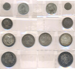 Württemberg: Kleine Sammlung mit 6 Münzen, dabei 2 Kreuzer 1624, 20 Kreuzer 1808, 2 Mark 1907, 3 Mark 1909 und 1911, 5 Mark 1908.
 [differenzbesteuer...