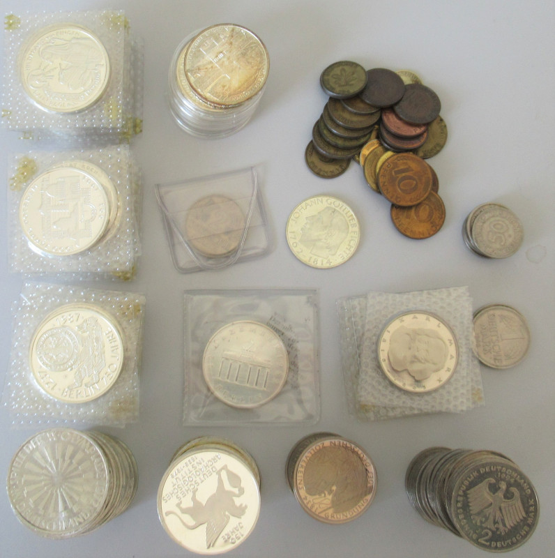 Bundesrepublik Deutschland 1948-2001: Lot 5 und 10 DM Gedenkmünzen der BRD ab ca...