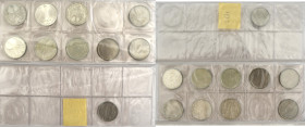 Proben & Verprägungen: Kleine Sammlung Rohlinge / Ronde von DM Münzen. Dabei 5 DM Ronde 1977 C.F. Gauss (Silber, Randschrift Pauca sed matura), 5 DM R...
