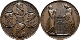 Medaillen alle Welt: Frankreich/Genf: Bronzemedaille 1835 von Bovy, auf die 300-Jahrfeier der Reformation, Slg. Whiting 680 (dort in Silber), Schweize...