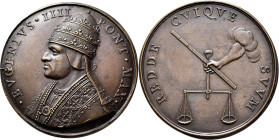 Medaillen alle Welt: Italien-Kirchenstaat, Eugen IV. 1431-1447: Bronzemedaille o. J. (posthum 1566/1572 oder später), unsigniert von Giovanni Paladino...