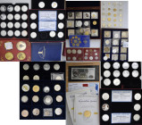 Medaillen alle Welt: Karton voll mit diversen Medaillen, überwiegend aus teuren ABO-Bezügen, wie z.B. 800 Jahre Stuttgart, 850 Jahre München, teils au...