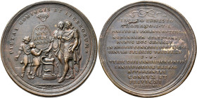 Medaillen Deutschland - Geographisch: Augsburg, Bronzemedaille 1692 von Philipp Heinrich Müller, auf das Namensfest des Patriziers Jacob Ernst Thoman....