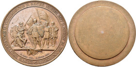 Medaillen Deutschland - Geographisch: Brandenburg-Preußen, Friedrich Wilhelm III. 1797-1840: Einseitiger Probeabschlag der Bronzemedaille o.J., von Kö...