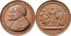 Medaillen Deutschland - Geographisch: Brandenburg-Preußen, Friedrich Wilhelm III., 1797-1840: Bronzemedaille 1839, von Chr. Pfeuffer, auf die 300-Jahr...