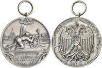 Medaillen Deutschland - Geographisch: Köln: Versilberte Bronzemedaille 1905, signiert Frz. Chr. Hamm, der Kölner Funken-Artillerie. Dem Tapferen Artil...
