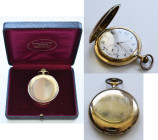 Uhren: Goldene Sprungdeckel Taschenuhr für Herren, alle 3 Deckel gepunzt: 56, 0,585 14k, dabei noch weitere Beipunzen (Krone und JHY??, Nummern) sowie...