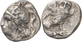 (280-272 a.C.). Italia. Taras. Dracma. (S. 373 var) (CNG. I, 907). 3,04 g. MBC-.