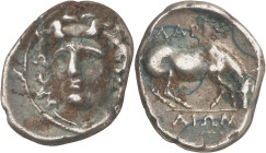 (356-320 a.C.). Tesalia. Larissa. Dracma. (S. 2120) (CNG. IV, 453). Cospel irregular. 4,71 g. MBC+.