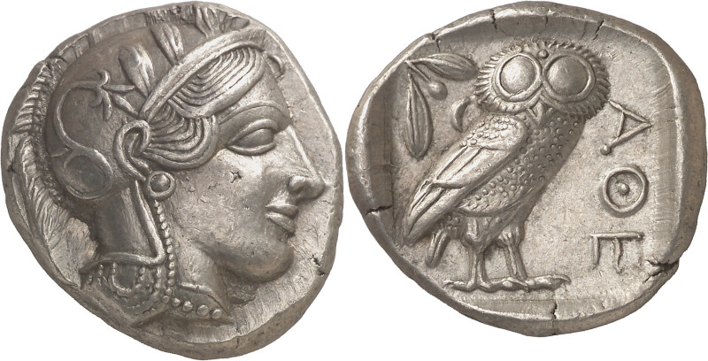 (454-404 a.C.). Ática. Atenas. Tetradracma. (S. 2526) (CNG. IV, 1597). 17,21 g. ...