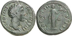 (148-149 d.C.). Marco Aurelio. As. (Spink 4839 var) (Co. 625) (RIC. 1288b). 11,17 g. MBC-.