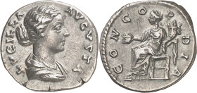 (166-169 d.C.). Lucilla. Denario. (Spink 5480) (S. 7) (RIC. 759). 3,37 g. EBC-.