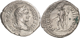 (205 d.C.). Caracalla. Denario. (Spink 6858) (S. 420a) (RIC. 80b). 3,24 g. MBC.