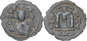 Califato Omeya de Damasco. Tipo árabe-bizantino. (AH 14-50, aprox). Emesa. Felus. (S.Album 3524) (Mitch. W. of I.9 a 14). 4 g. MBC.