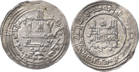 Califato. AH 332. Abderrahman III. Al Andalus. Dirhem. (V. 398) (Fro. 11). Ex Áureo 24/01/2001, nº 391. 3,70 g. MBC+.