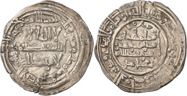 AH 366. Hixem II. Al Andalus. Dirhem. (V. 498) (Fro. 28). Fecha Ex Áureo 17/12/2002, nº 498. 3,63 g. EBC-.