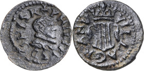 s/d. Felipe III. Granollers. 1 diner. (AC. 41) (Cru.C.G. 3742 falta var). Algo descentrada. 0,62 g. MBC+.
