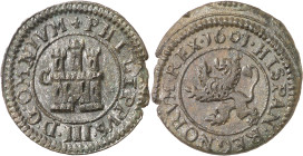 1601. Felipe III. Segovia. C. 2 maravedís. (AC. 182). Sin indicación de ceca ni valor. 2,89 g. EBC-.