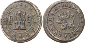 1619. Felipe III. Segovia. 4 maravedís. (AC. 269). 3,28 g. MBC.